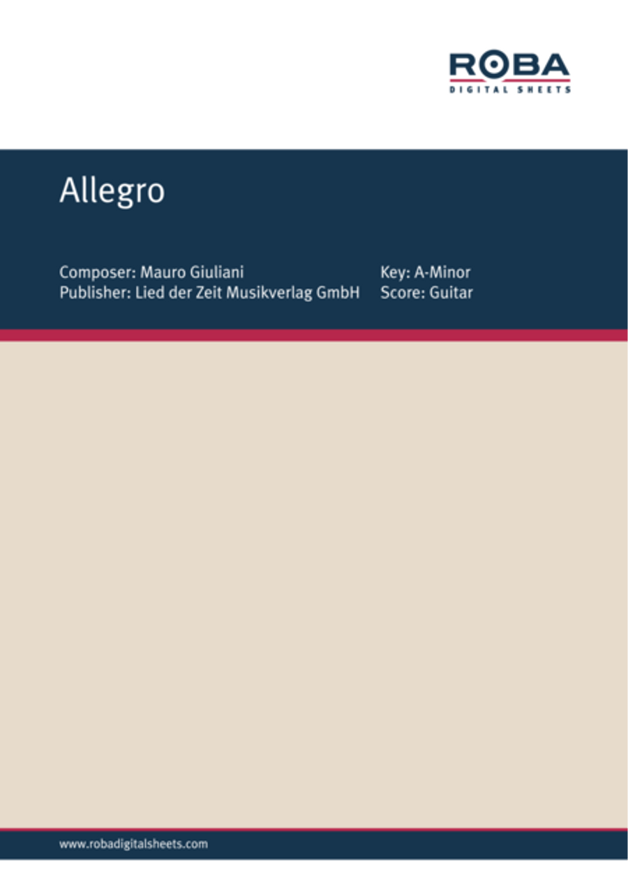 Allegro Electric Guitar scores gallery preview page 1