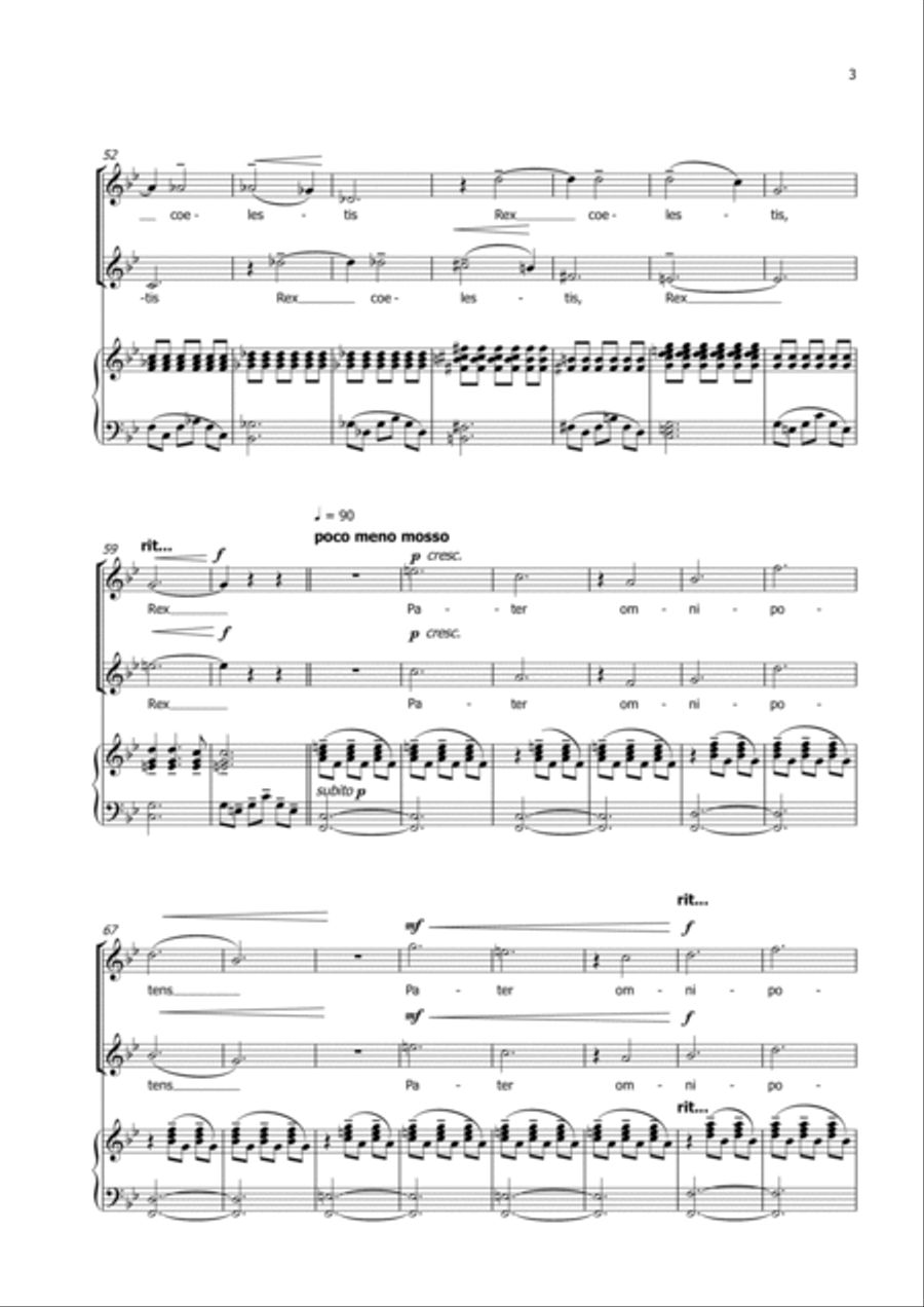 Domine Deus Piano scores gallery preview page 3