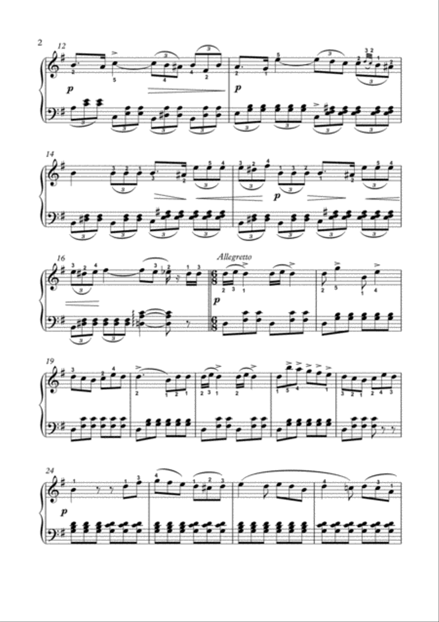 Sleepwalker romantic Opera Hits for Piano solo Piano Solo scores gallery preview page 2