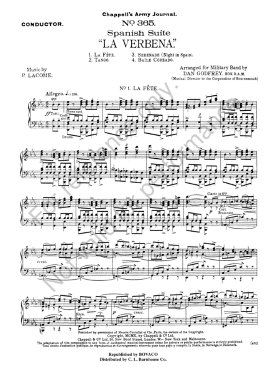 La Verbena La Verbena Concert Band scores gallery preview page 3