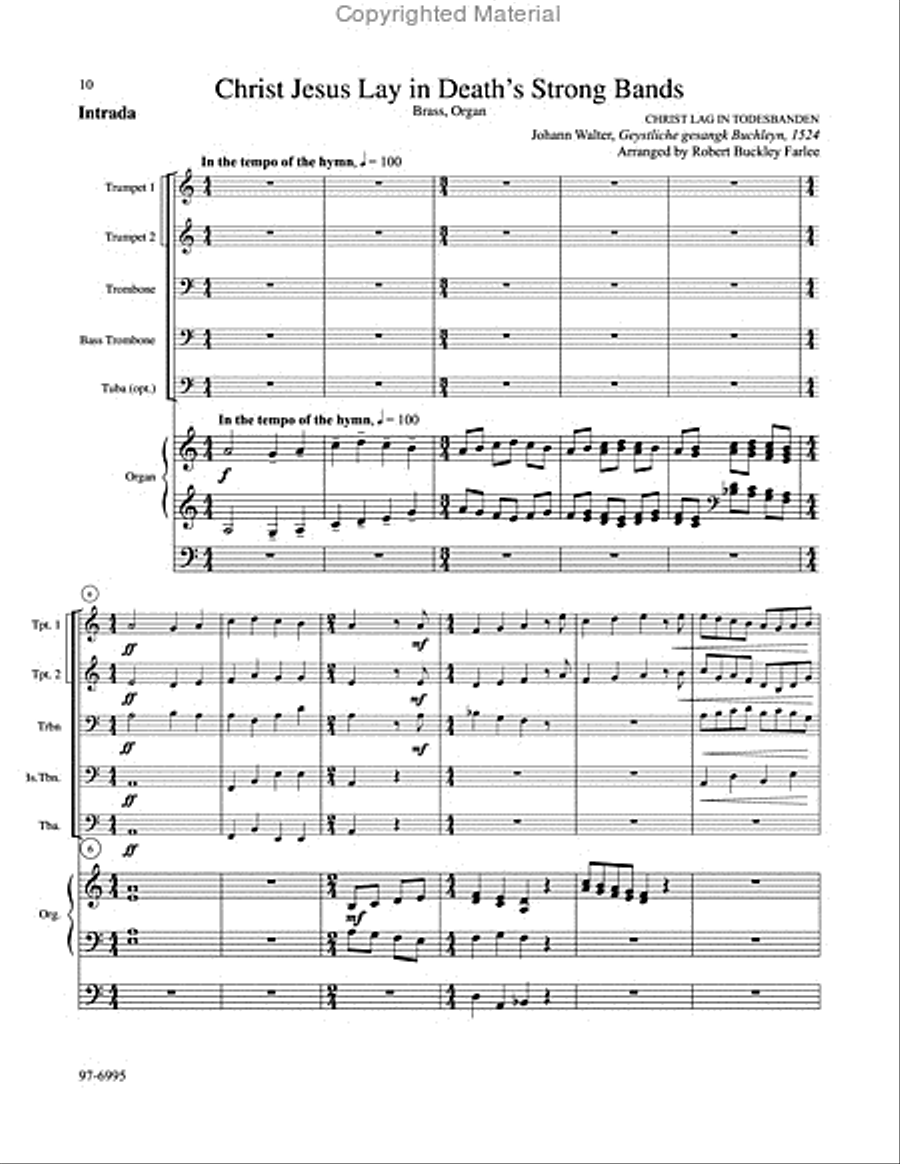 Brass Fanfares and Accompaniments for the Easter Season Trombone scores gallery preview page 3