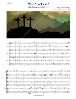 Book cover for Were You There (When They Crucified My Lord) for flute choir
