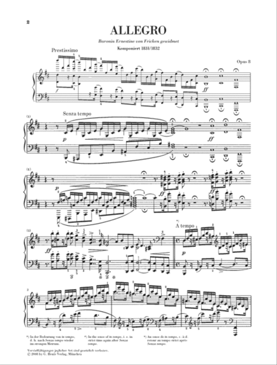 Allegro in B minor Op. 8 Piano Solo scores gallery preview page 2