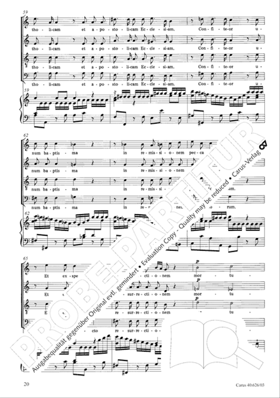 Mass in C Major 4-Part scores gallery preview page 27