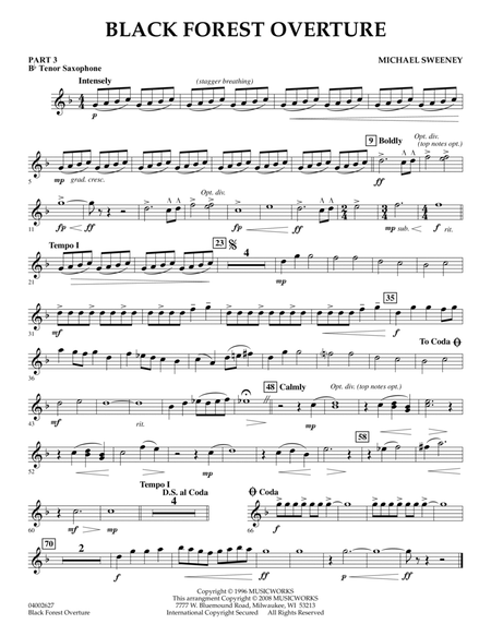 Black Forest Overture - Pt.3 - Bb Tenor Saxophone