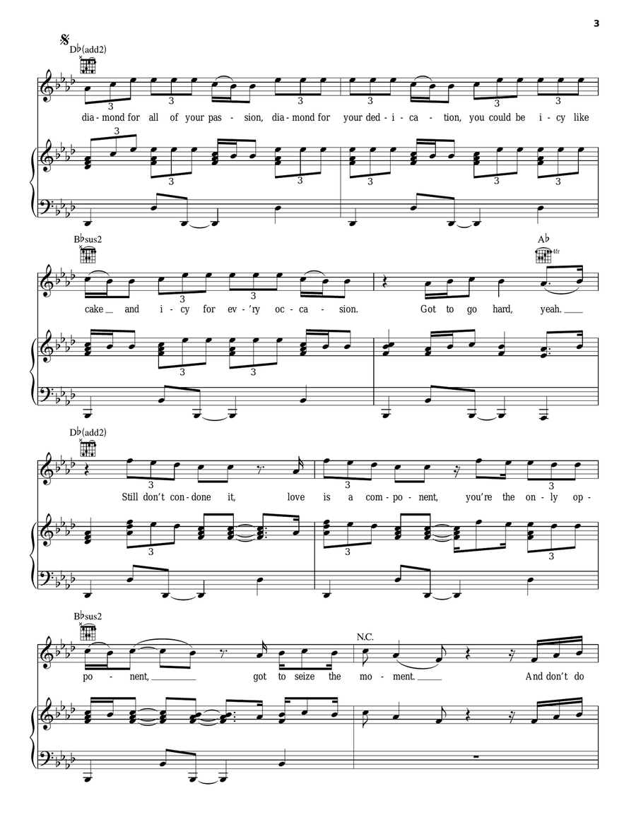 All In It Piano, Vocal, Guitar scores gallery preview page 3