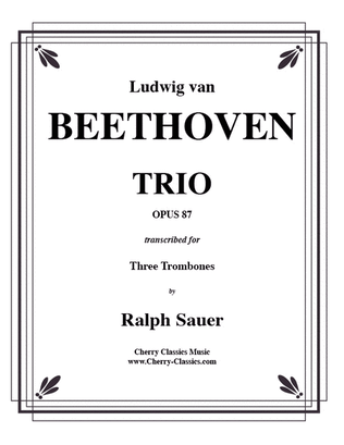 Book cover for Trio Opus 87 for Three Trombones