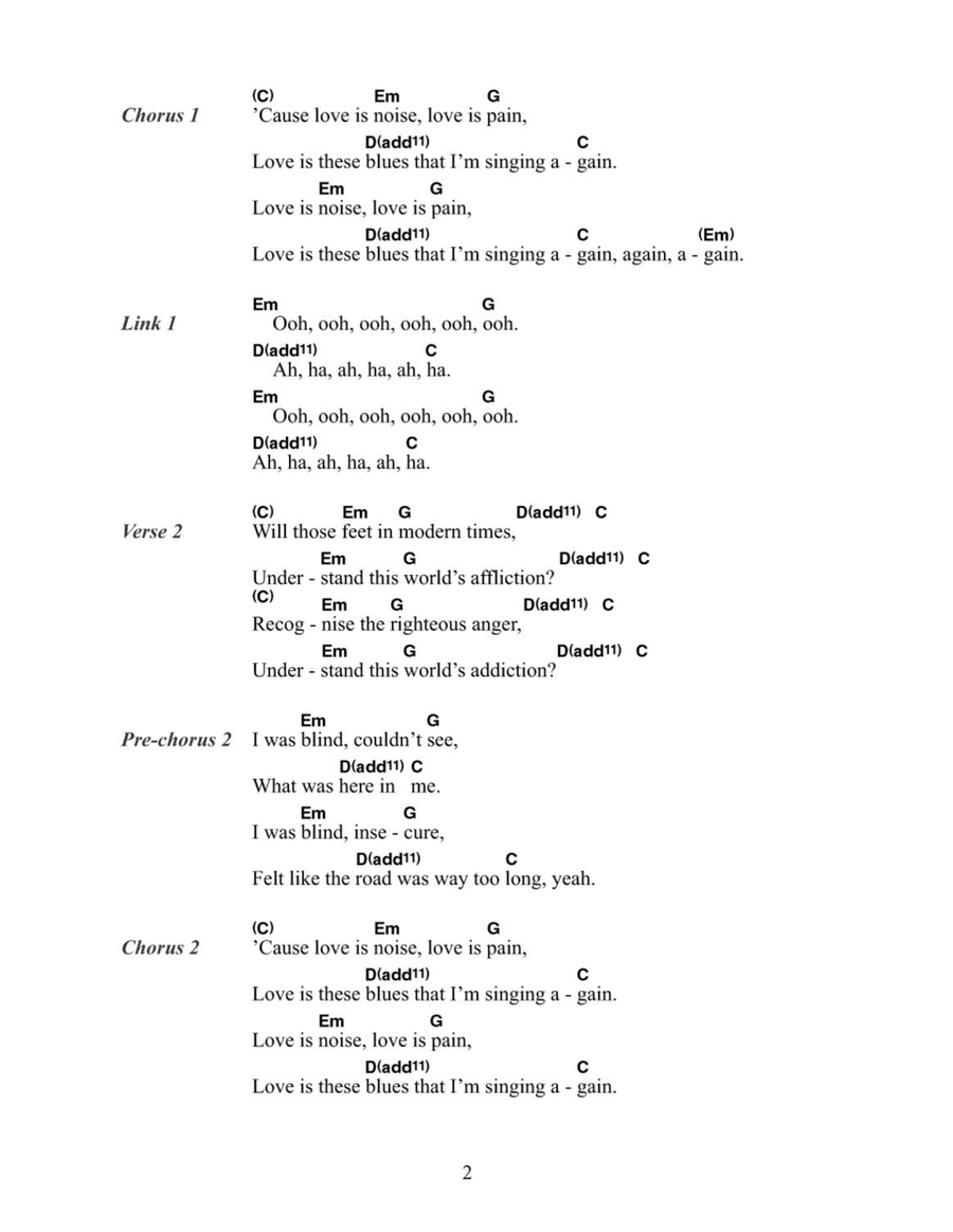 Love Is Noise Acoustic Guitar scores gallery preview page 2