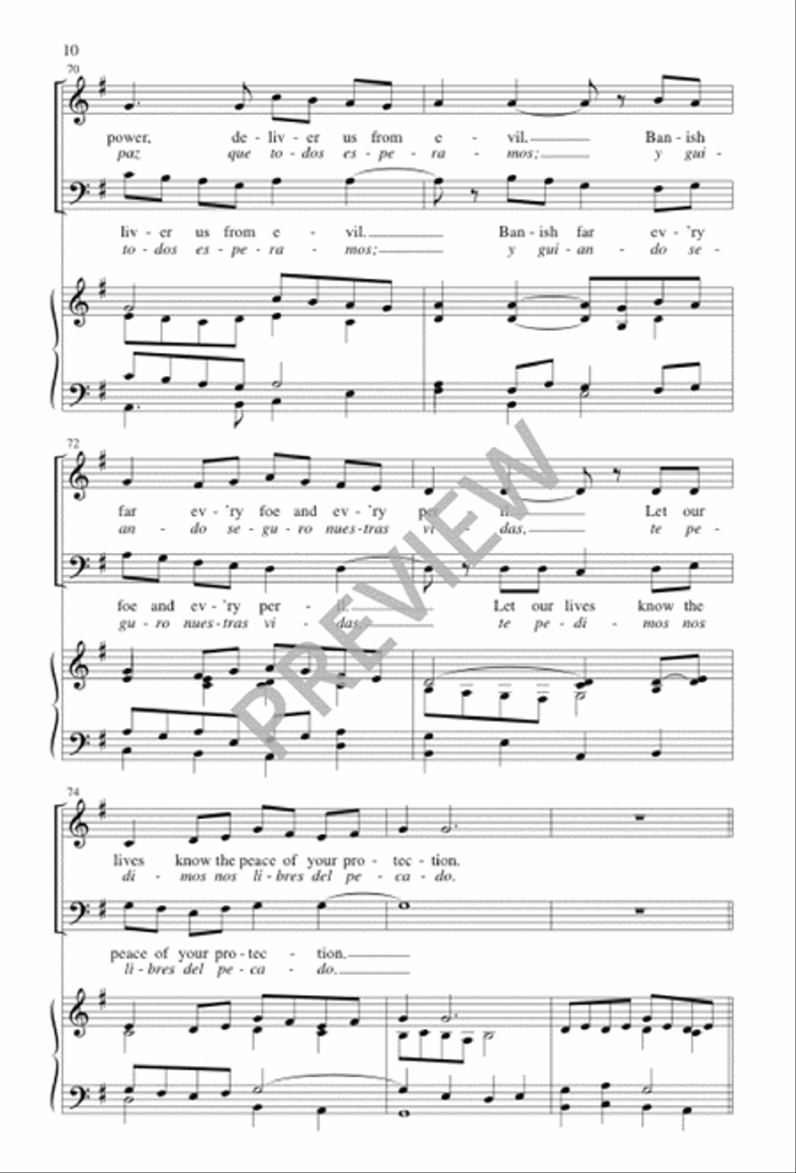 Ven, Creador, Espíritu Divino / Come, Spirit Blest, Creator God 4-Part scores gallery preview page 10