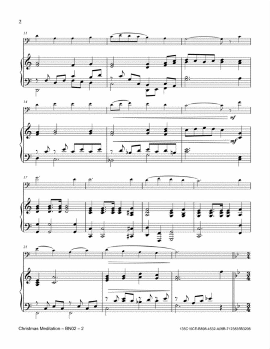 Christmas Meditation Bassoon scores gallery preview page 2