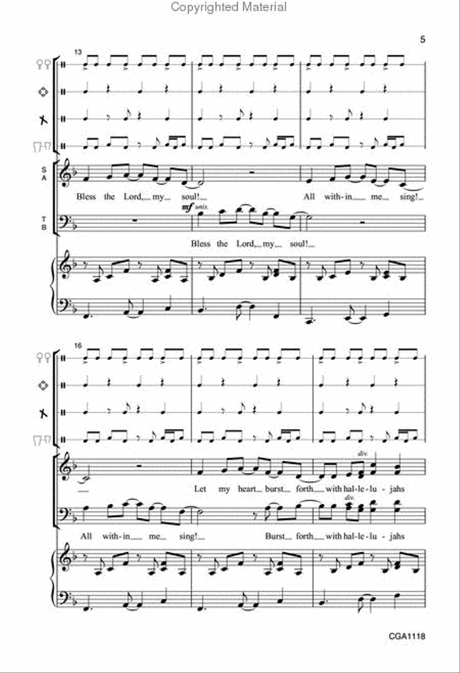 Bless the Lord, My Soul Bless the Lord, My Soul 4-Part scores gallery preview page 4