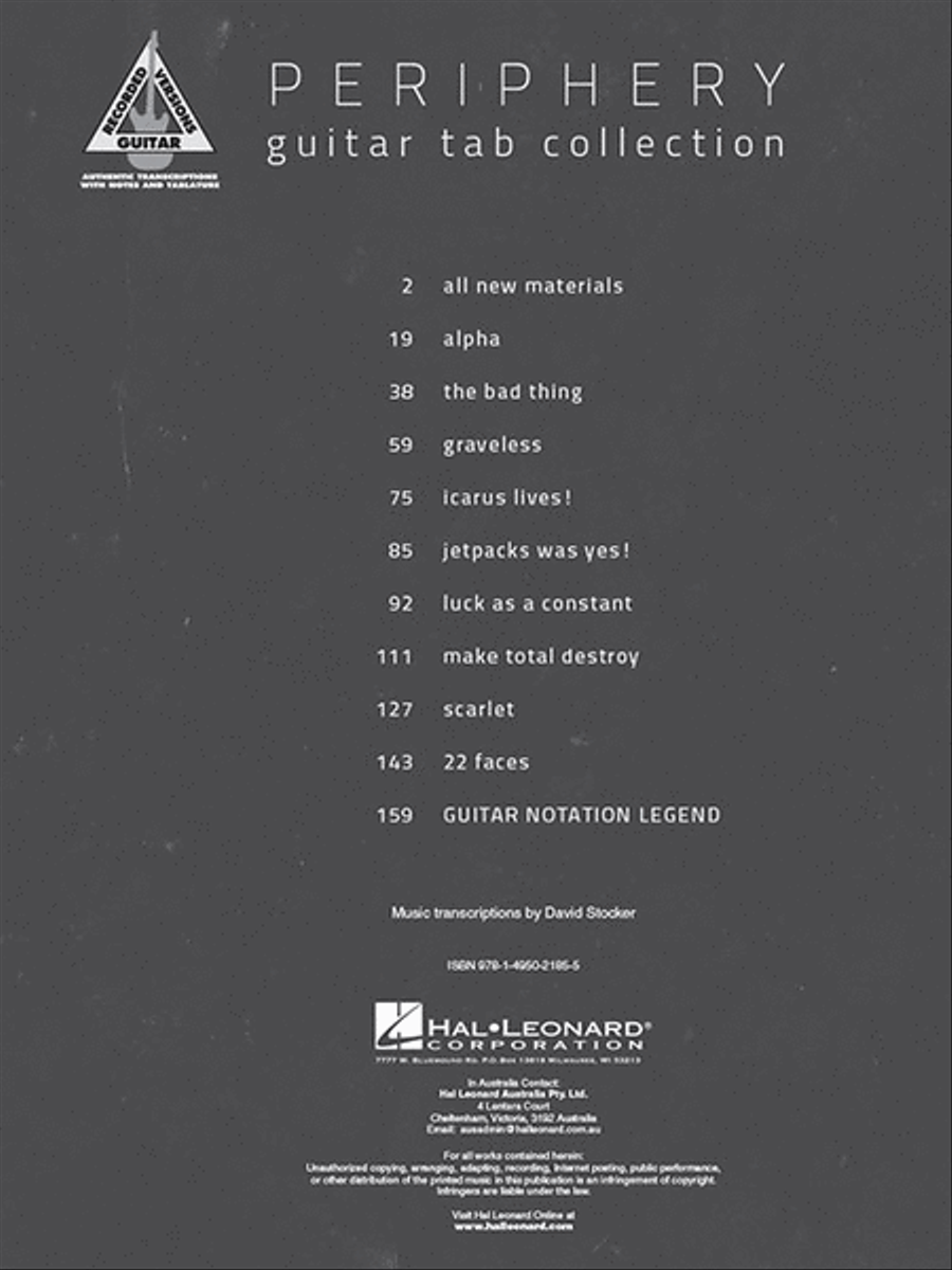 Periphery - Guitar Tab Collection Electric Guitar scores gallery preview page 2