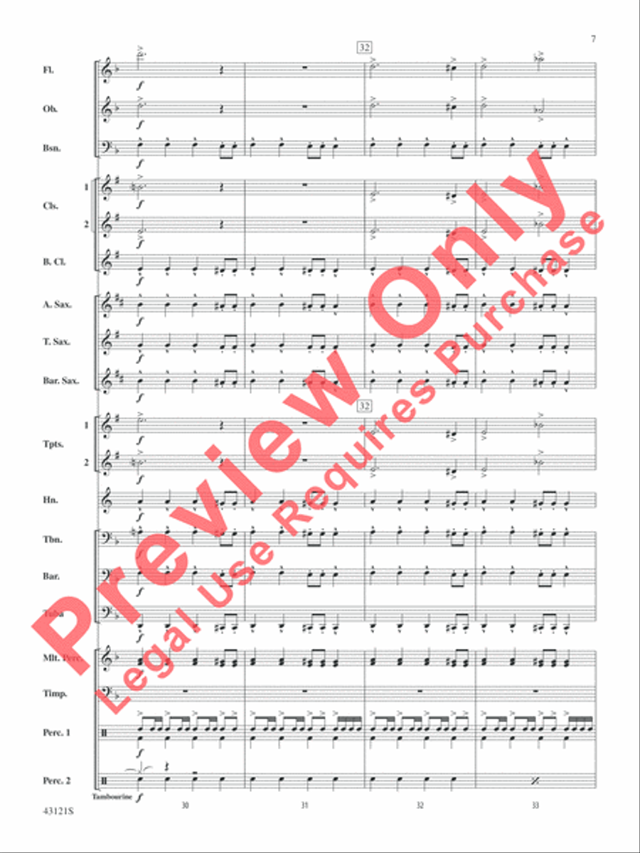 Godzilla, Selections from Concert Band scores gallery preview page 8