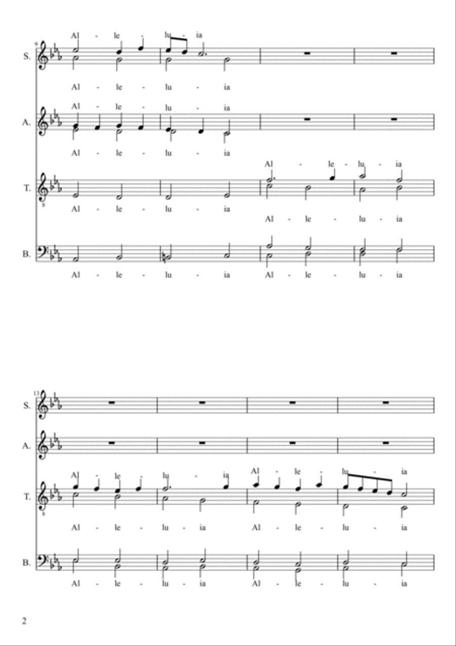 Alleluia 4-Part scores gallery preview page 2