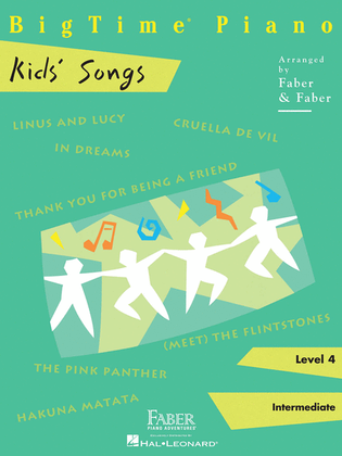 Book cover for BigTime Piano Kids' Songs
