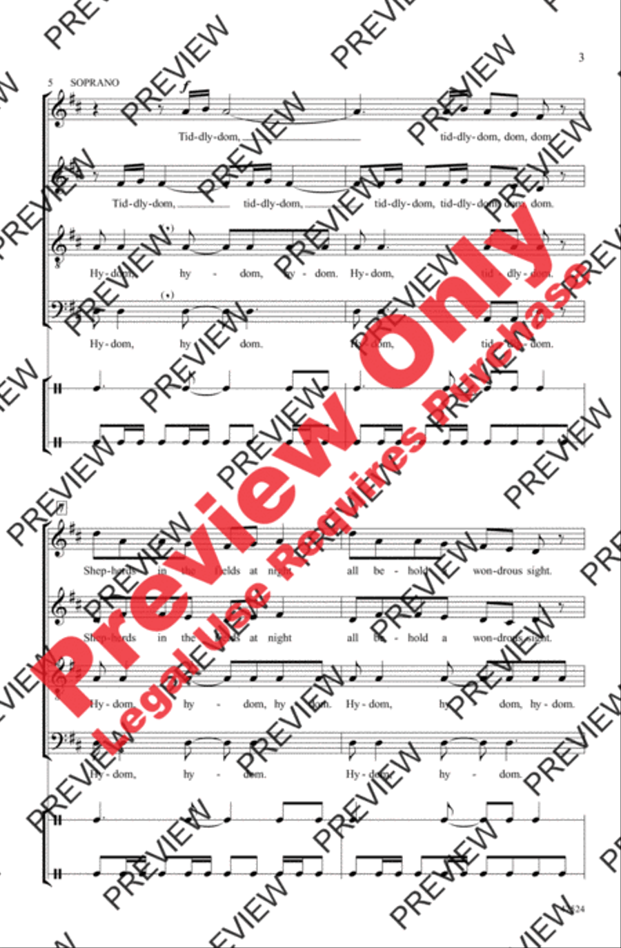 Hydom, Tiddlydom 4-Part scores gallery preview page 3