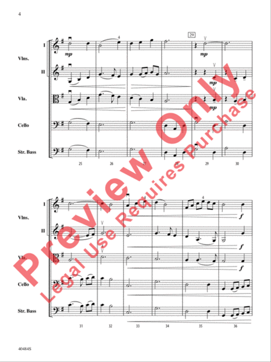 Stony Brook Waltz String Orchestra scores gallery preview page 5