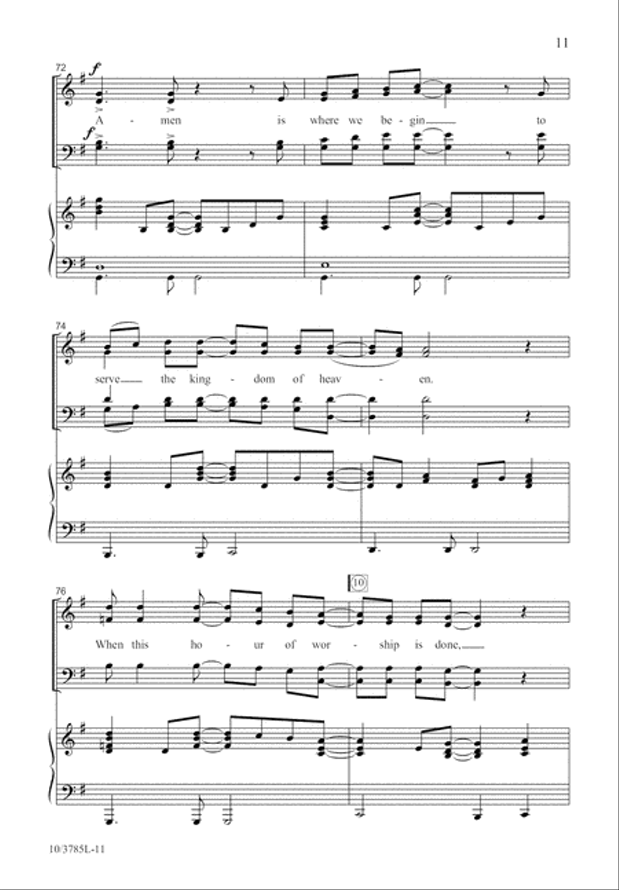 Amen Is Where We Begin 4-Part scores gallery preview page 12