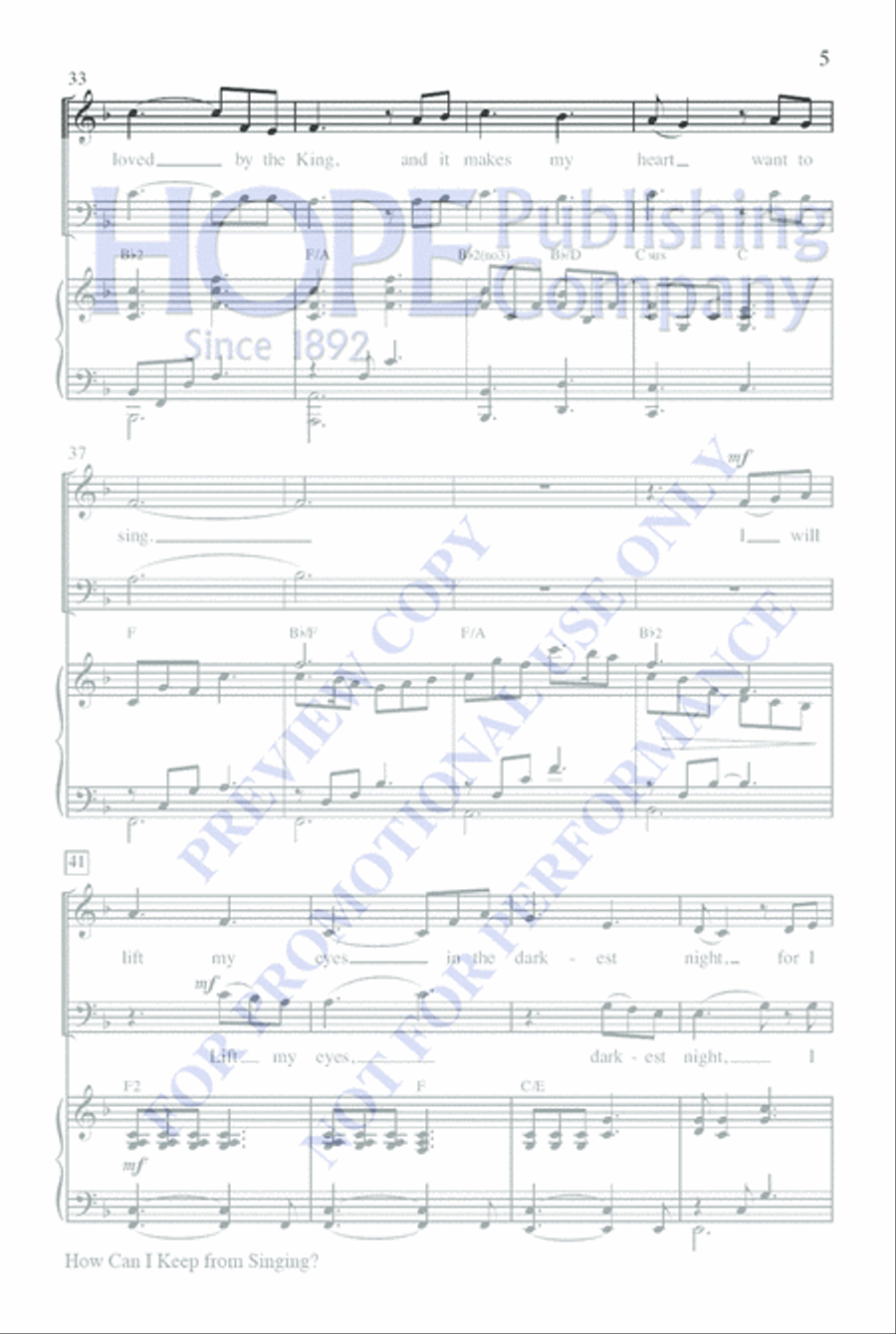 How Can I Keep From Singing? Choir scores gallery preview page 5
