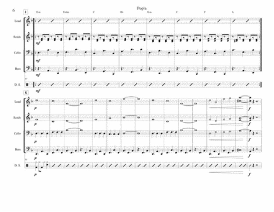 Pop'n for Steel Band Steel Drum Band scores gallery preview page 6