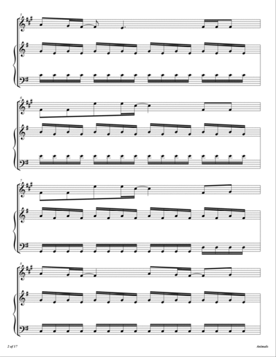 Animals Trumpet Solo scores gallery preview page 3