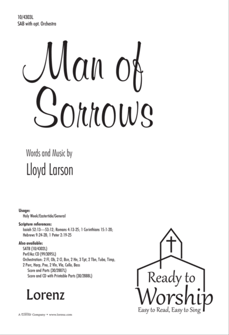 Man of Sorrows 3-Part scores gallery preview page 1