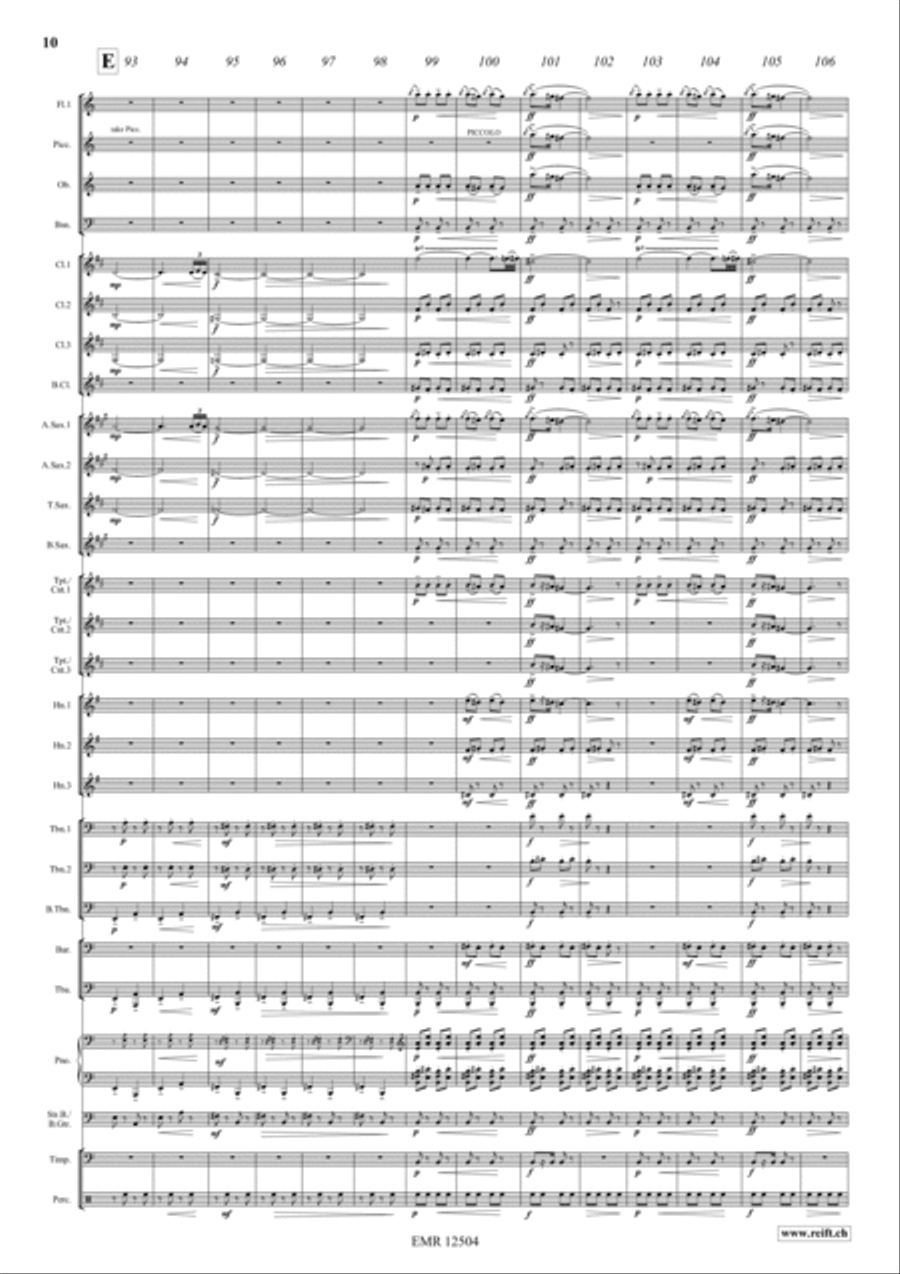 Ritual Fire Dance Concert Band scores gallery preview page 10