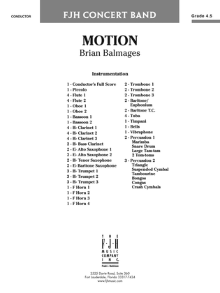 Book cover for Motion: Score