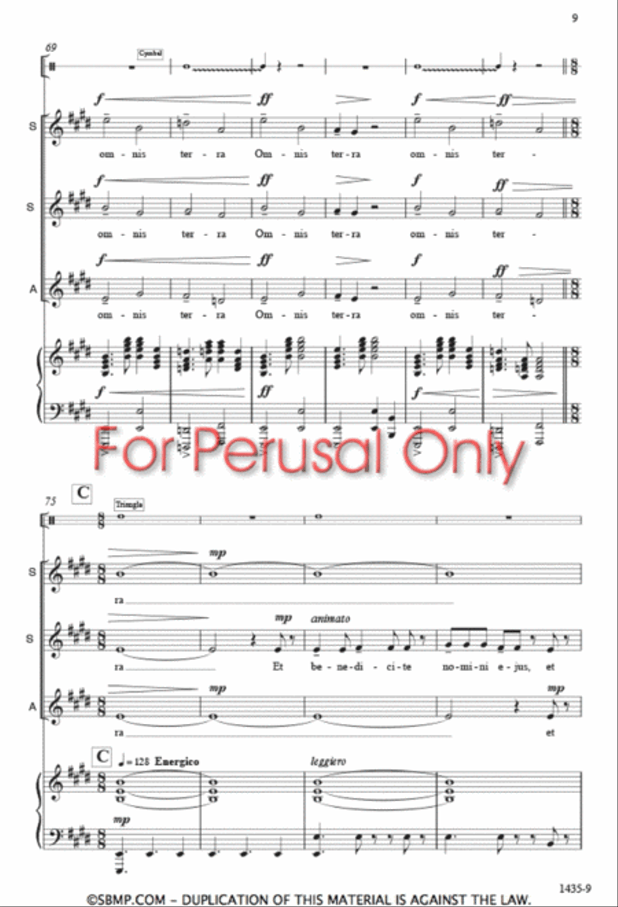 Cantate Domino - SSA Octavo SSA scores gallery preview page 8