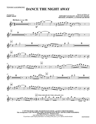 Dance the Night Away: B-flat Tenor Saxophone