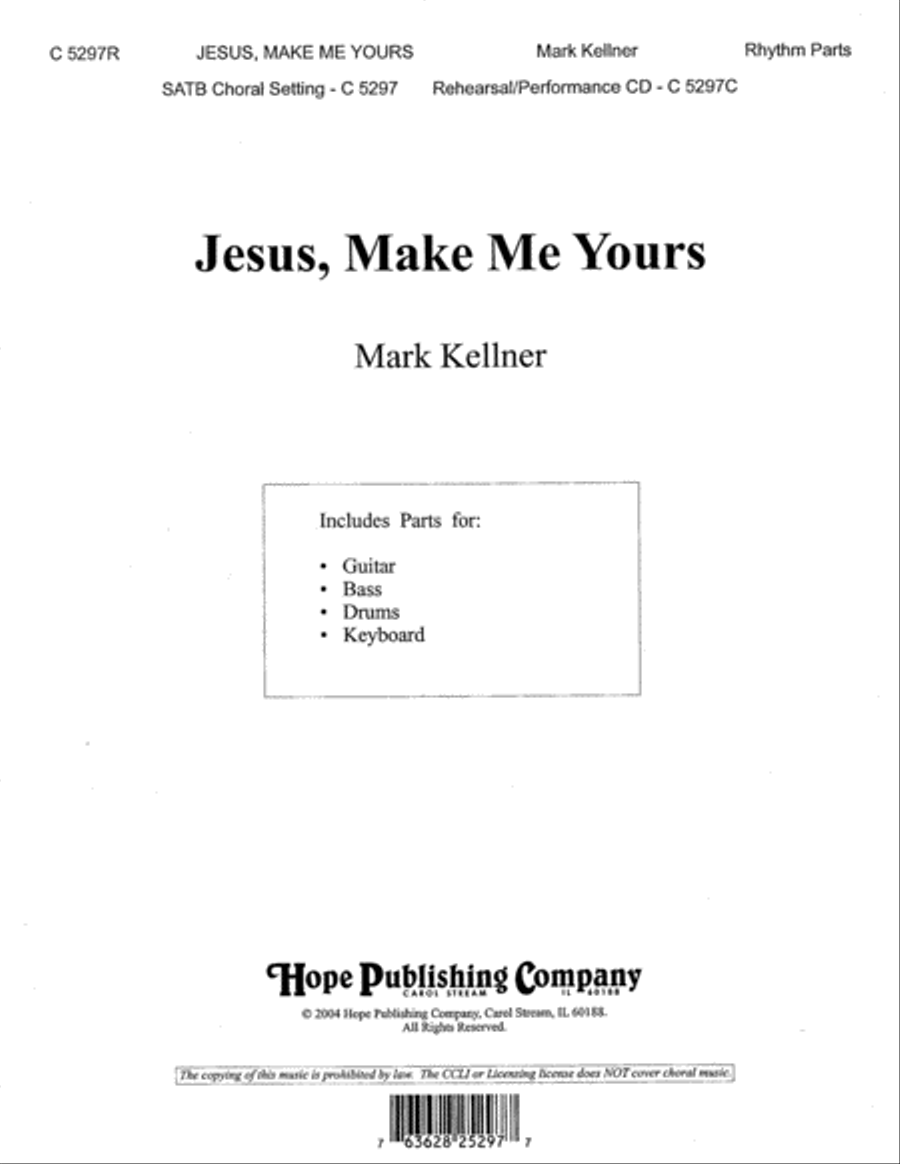 Jesus, Make Me Yours Set of Parts scores gallery preview page 1