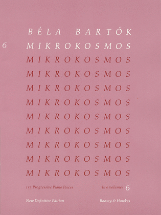 Book cover for Mikrokosmos Volume 6 (Pink)