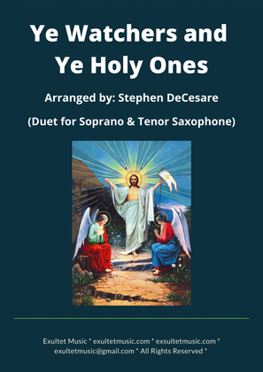 Book cover for Ye Watchers and Ye Holy Ones (Duet for Soprano and Tenor Saxophone)