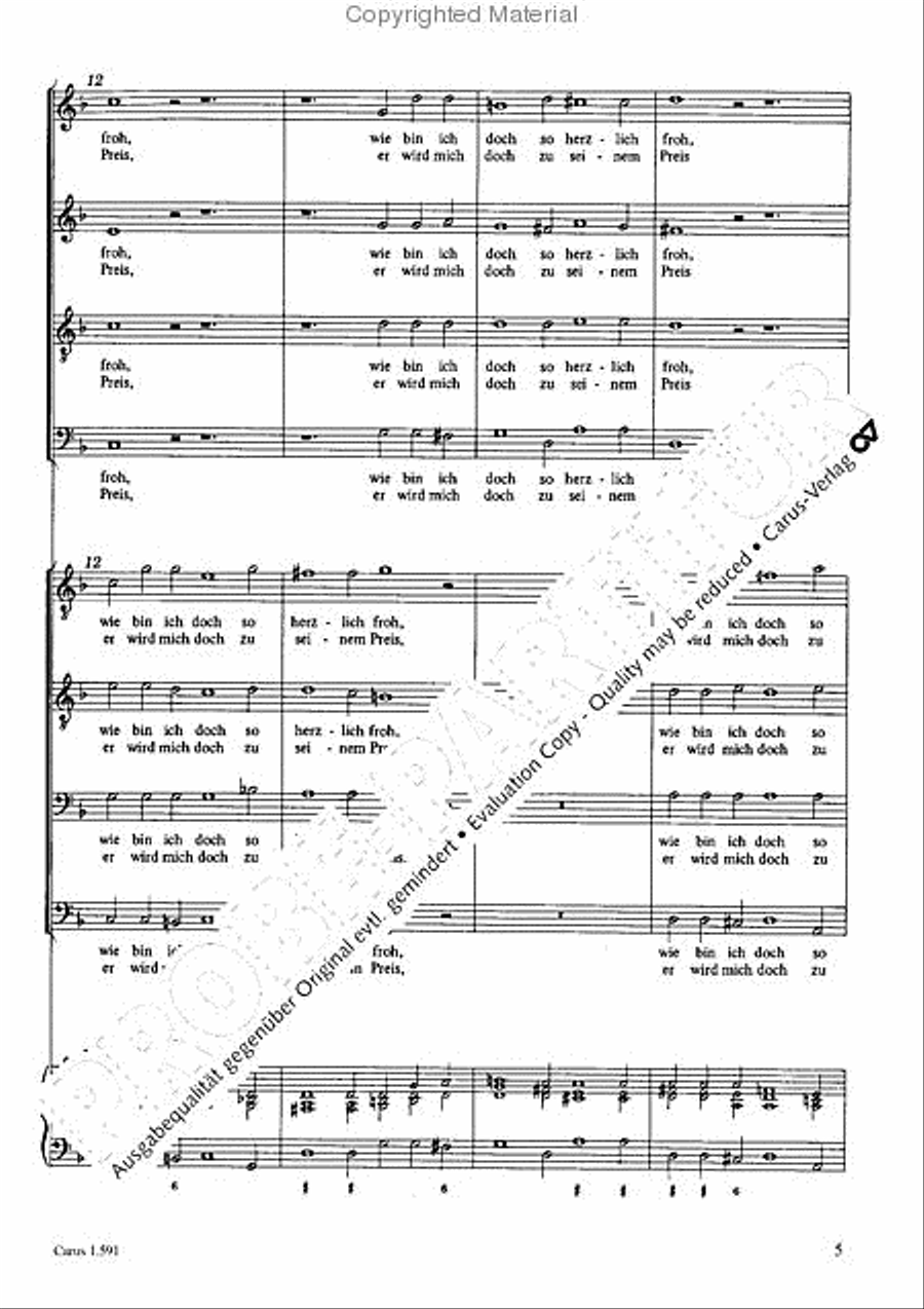 Wie bin ich doch so herzlich TTBB scores gallery preview page 6