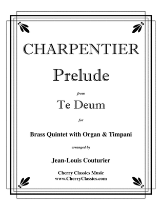 Book cover for Prelude from Te Deum for Brass Quintet, Timp & Organ