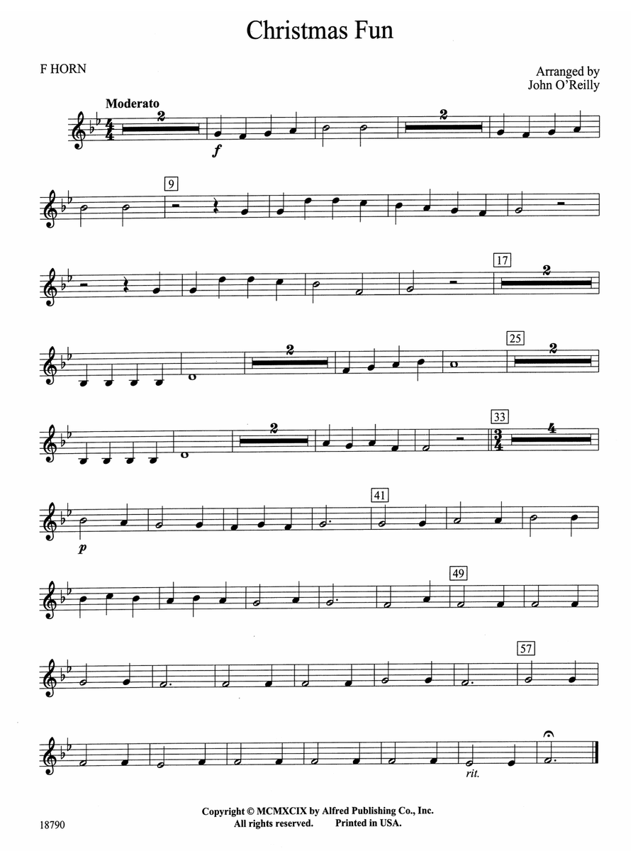 Christmas Fun: 1st F Horn