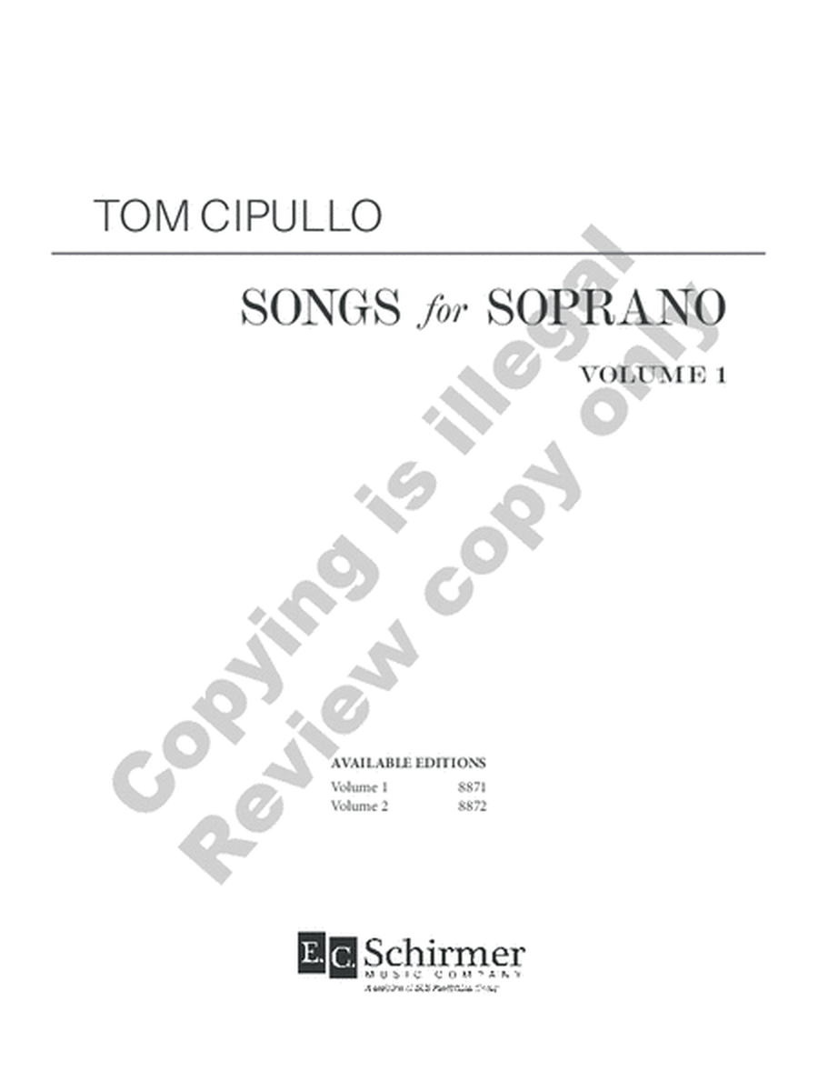 Songs for Soprano, Volume 1
