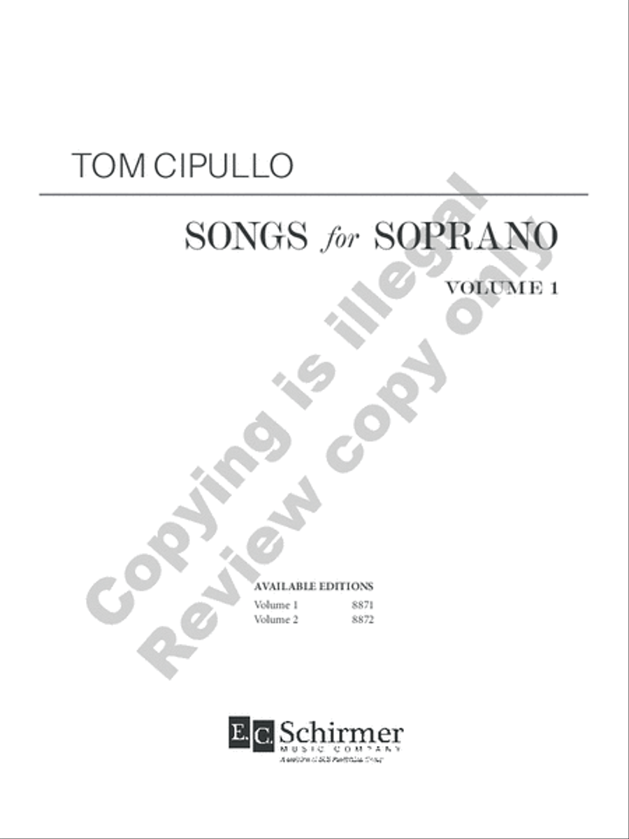 Songs for Soprano, Volume 1 Soprano Voice scores gallery preview page 2