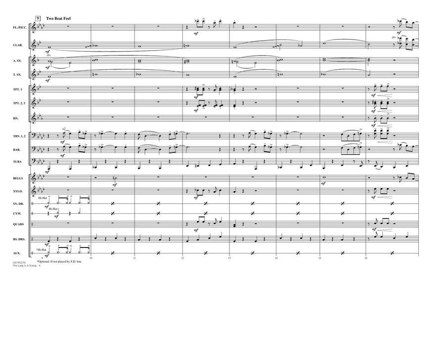 The Lady Is A Tramp - Full Score Marching Band scores gallery preview page 3