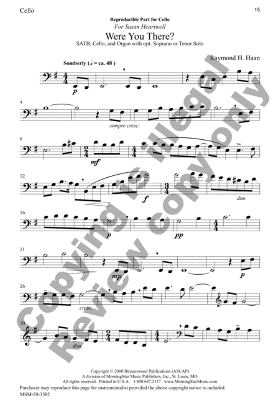 Were You There? 4-Part scores gallery preview page 15