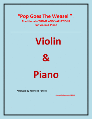 Book cover for Pop Goes The Weasel - Theme and Variation For Violin and Piano