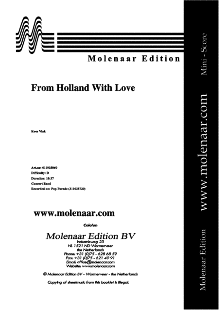 From Holland with Love From Holland with Love Concert Band scores gallery preview page 2