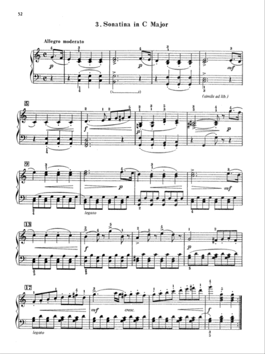 Diabelli: 11 Sonatinas, Opp. 151, 168 Piano Solo scores gallery preview page 4