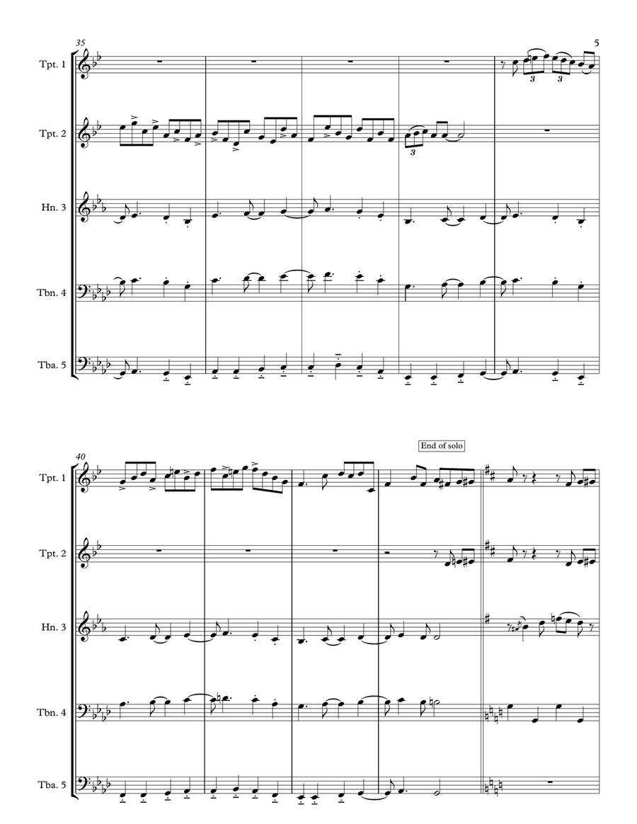 A String Of Pearls Brass Ensemble scores gallery preview page 5