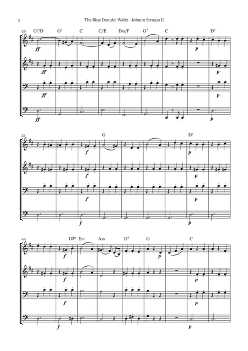 The Blue Danube Waltz - Brass Quartet image number null