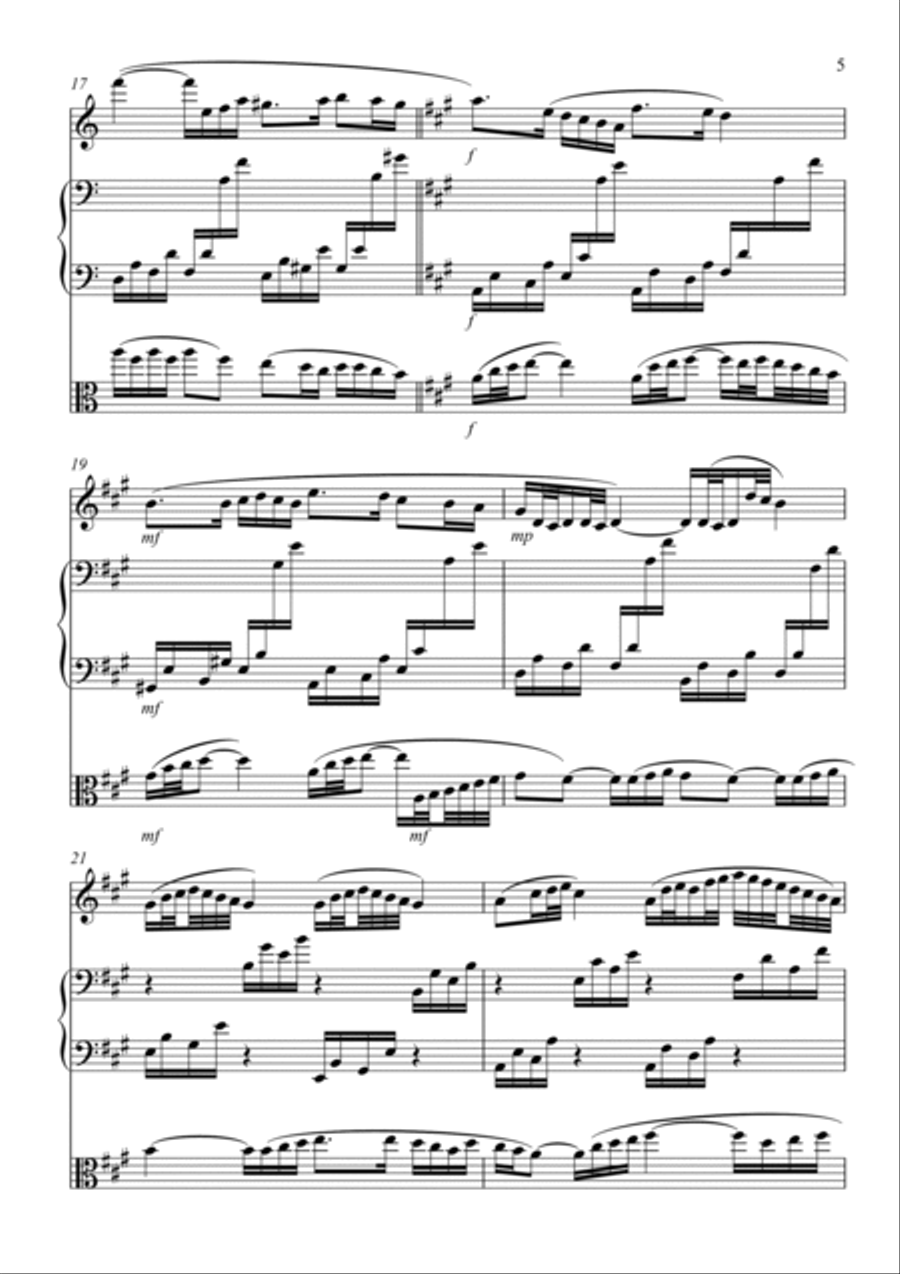 Swans are gliding through the raindrops - trio for harp, flute and viola op. 26 b Small Ensemble scores gallery preview page 5