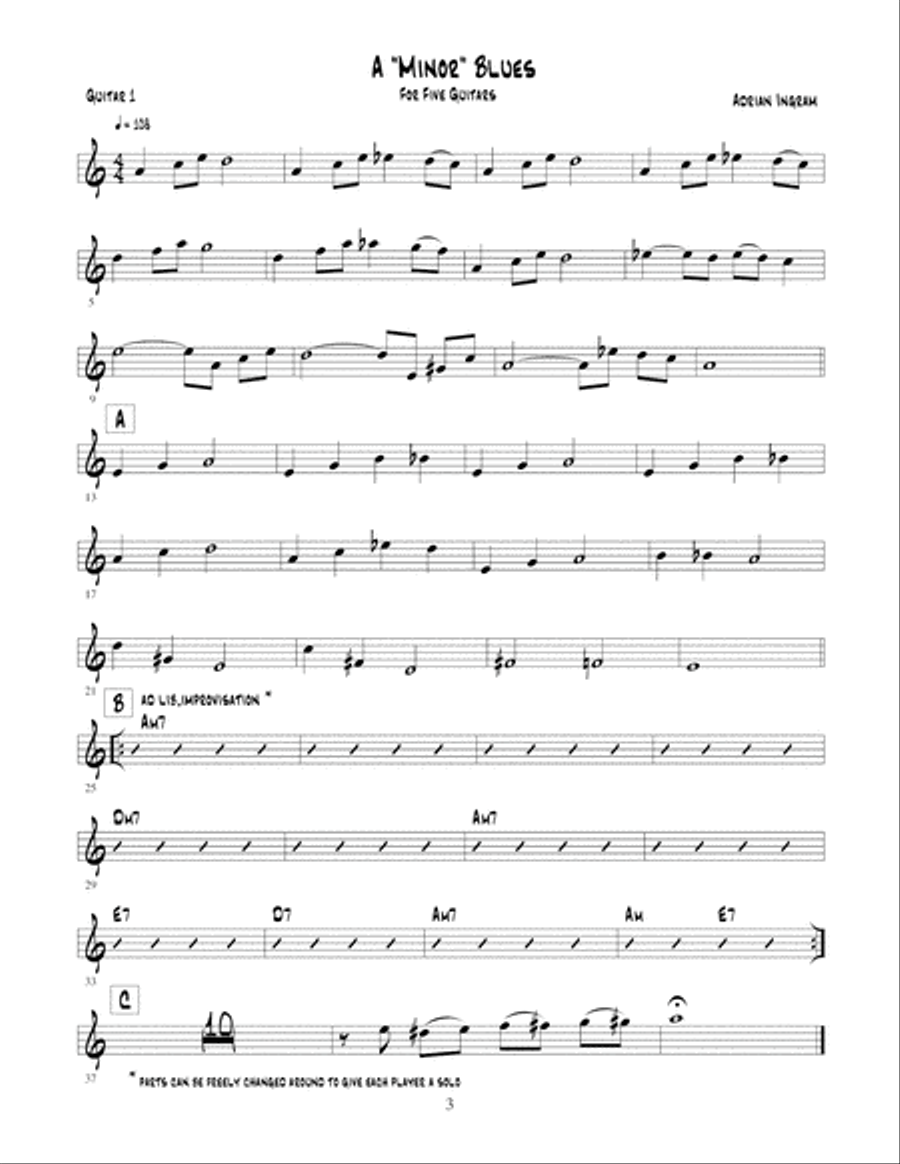 Jazz Guitar Ensembles Level 2 Guitar Ensemble scores gallery preview page 4