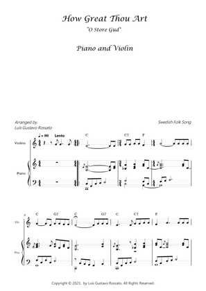 Book cover for How Great Thou Art - Violin and Piano