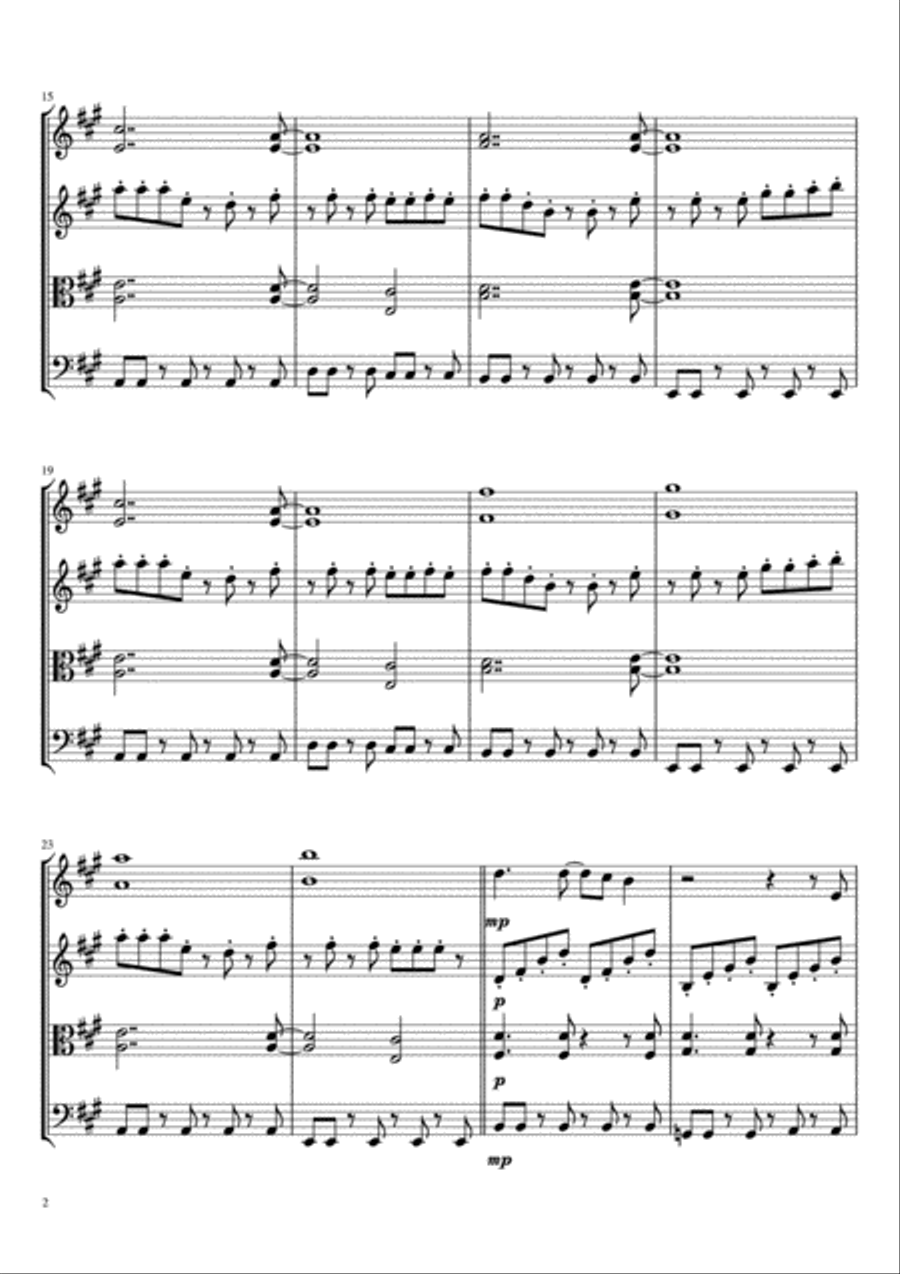 Take On Me Take On Me String Quartet scores gallery preview page 2