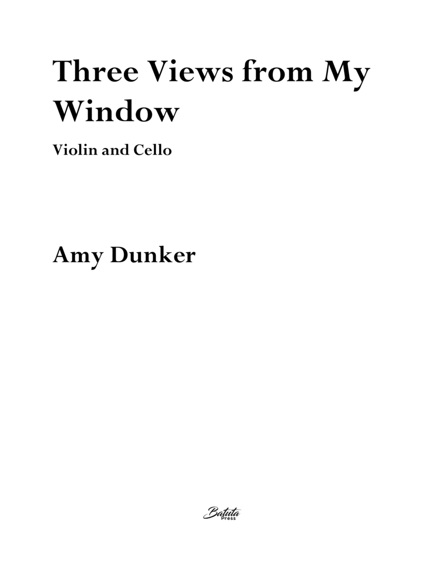 Three Views from My Window String Duet scores gallery preview page 1
